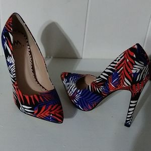 Orange & Royal Blue Pumps